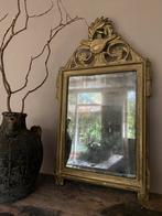 Grote antiek franse bruidsspiegel, spiegel met kuif, Ophalen, Rechthoekig