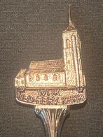 Vintage verzilverd lepeltje oude kerk Wijk., Ophalen of Verzenden