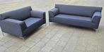 Design On Stock Bloq Bankstel 2,5 + 1,5 stof zgan antraciet, Huis en Inrichting, Banken | Bankstellen, Ophalen, Tweepersoons, 75 tot 100 cm