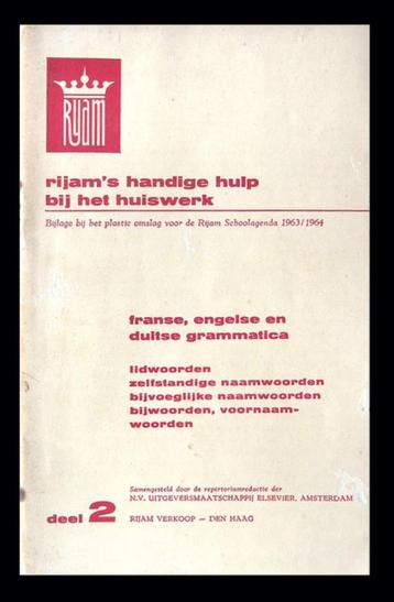 Jaren 60 School Rijams handige hulp bij huiswerk 1963/1964 beschikbaar voor biedingen