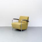 1x Leolux Scylla fauteuils geel rondjes motief, Huis en Inrichting, Niet ingevuld, Niet ingevuld, Leer, Ophalen of Verzenden