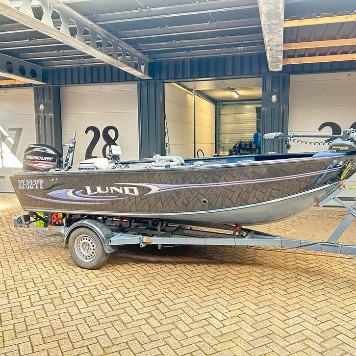 Lund Pro V 1660 - Visboot, Watersport en Boten, Motorboten en Motorjachten, Gebruikt, Aluminium, Tot 6 meter, Benzine, Buitenboordmotor