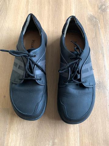 Helvesko zwarte leren veterschoenen maat 39 beschikbaar voor biedingen