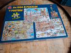 Jan van Haasteren 3x1000 Puzzels + Posters, Ophalen of Verzenden, 500 t/m 1500 stukjes, Zo goed als nieuw, Legpuzzel