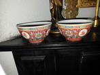 2 Chinese wan shou porseleinen schaaltjes gemerkt rood, Antiek en Kunst, Ophalen of Verzenden