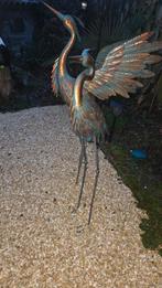 Metalen Tuinbeeld Kraanvogel Set, Ophalen of Verzenden, Nieuw, Metaal, Dierenbeeld