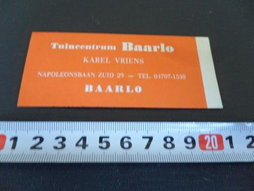 sticker baarlo tuincentrum karel vriens, Verzamelen, Stickers, Zo goed als nieuw, Bedrijf of Vereniging, Ophalen