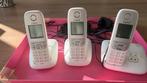 Witte Gigaset A 415 A Dect telefoon trio pack., Ophalen of Verzenden, Zo goed als nieuw, 3 handsets, Stralingsarm