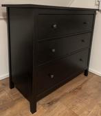 Zwarte ladekast/dressoir - 3 lades, Huis en Inrichting, 100 tot 150 cm, Nieuw, Ophalen of Verzenden, Met lade(s)