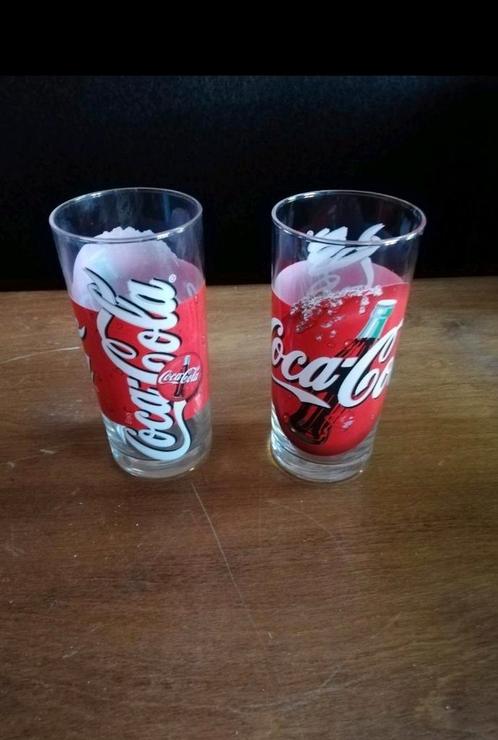 Coca cola logo glas (2st beschikbaar), Verzamelen, Glas en Borrelglaasjes, Nieuw, Frisdrankglas, Ophalen of Verzenden