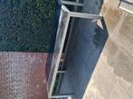 Gratis af te halen tuintafel met glasplaat plek voor 6 stoel, Tuin en Terras, Ophalen, Zo goed als nieuw, Rechthoekig, Aluminium