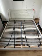 Bedframe 160x200 + Lattenbodem - Snel Ophalen!, Ophalen, Gebruikt, Wit, Tweepersoons