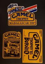 Vintage stickers, camel trophy 1984/85/87., Ophalen of Verzenden, Zo goed als nieuw, Merk