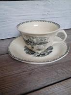 Société Céramique Maestricht, Landschap, kop en schotel., Ophalen of Verzenden