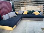 Hoekbank 5 persoons zwart/grijs, Huis en Inrichting, Banken | Bankstellen, Ophalen, 250 tot 300 cm, Gebruikt, Hoekbank