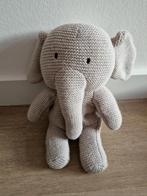 Knuffel Hema olifant grijs gebreid 26 cm K7310, Ophalen of Verzenden, Zo goed als nieuw, Olifant