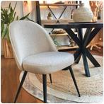 4 beige de luxe - retro eetkamerstoelen- fotoshoot, Huis en Inrichting, Stoelen, Ophalen, Overige kleuren, Zo goed als nieuw, Metaal