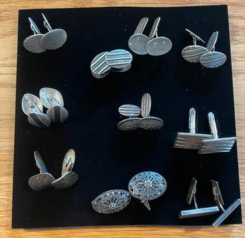 Manchetknopen Vintage Zilver beschikbaar voor biedingen