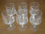 Set van 6 wijnglazen. Afmetingen wijnglas Ø 6,9x13,8 cm., Ophalen of Verzenden, Glas, Effen, Glas of Glazen