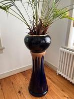 Kamerpalm met Keramische Pot & Voetstuk, Antiek en Kunst, Ophalen