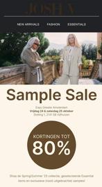 4 kaartjes te koop Josh v sample sale zaterdag 25 oktober, Twee personen, Vrijkaartje specifieke film