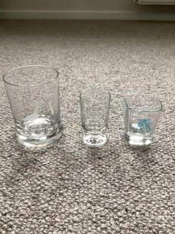 Whisky glas - The Famous Grouse + 2 borrelglaasjes beschikbaar voor biedingen