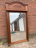 Antieke Spiegel met Houtsnijwerk, Antiek en Kunst, Ophalen, Rechthoekig, 50 tot 100 cm, 100 tot 150 cm