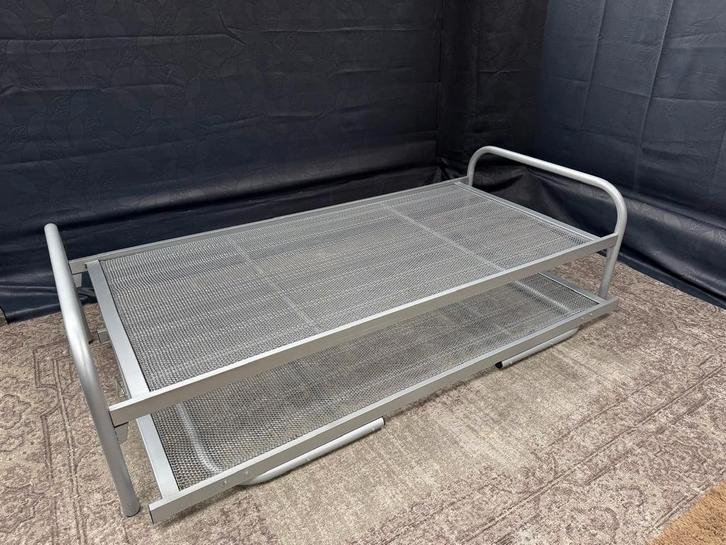 Metalen Bedframe - Eenpersoons, Huis en Inrichting, Slaapkamer | Stapelbedden en Hoogslapers, Gebruikt, 90 cm, 200 cm, Eenpersoons