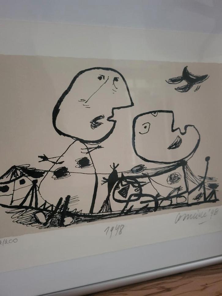 Corneille, zeefdruk van origine uit 1948, handgesigneerd, Antiek en Kunst, Kunst | Schilderijen | Modern, Ophalen