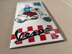 Oud emaillebord Vespa Piaggio van Kuifje, Antiek en Kunst, Ophalen of Verzenden