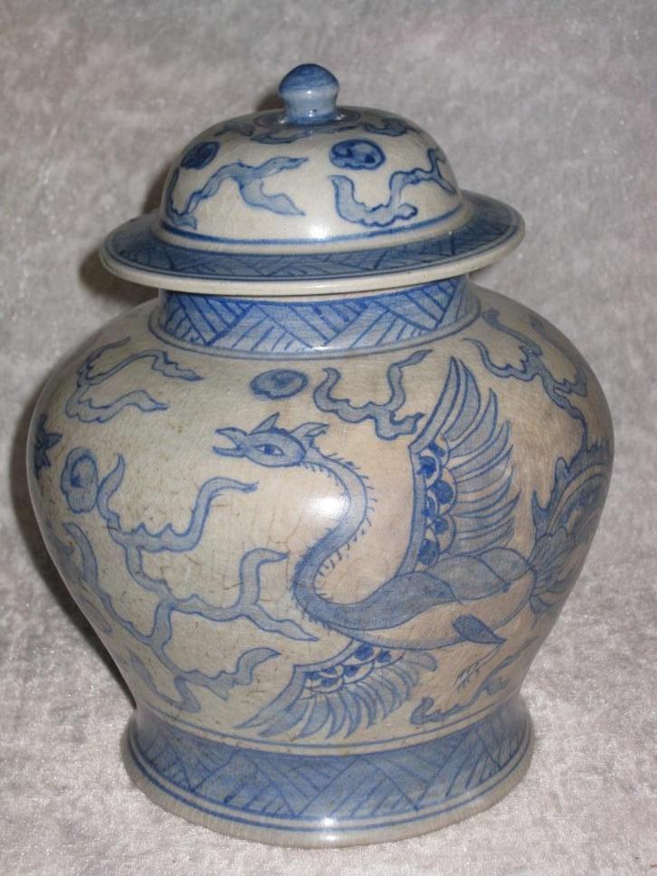 Chinese Antieke Deksel Vaas Feniks Figuren, Antiek en Kunst, Antiek | Keramiek en Aardewerk, Ophalen