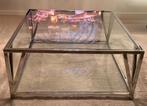 Moderne Vierkante Salontafel Glas/Metaal (richmond), Ophalen, 50 tot 100 cm, 100 tot 150 cm, Vierkant