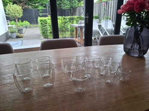 dubbelwandige koffie thee espresso glazen, Huis en Inrichting, Keuken | Servies, Gebruikt, Glas of Glazen, Overige stijlen, Glas