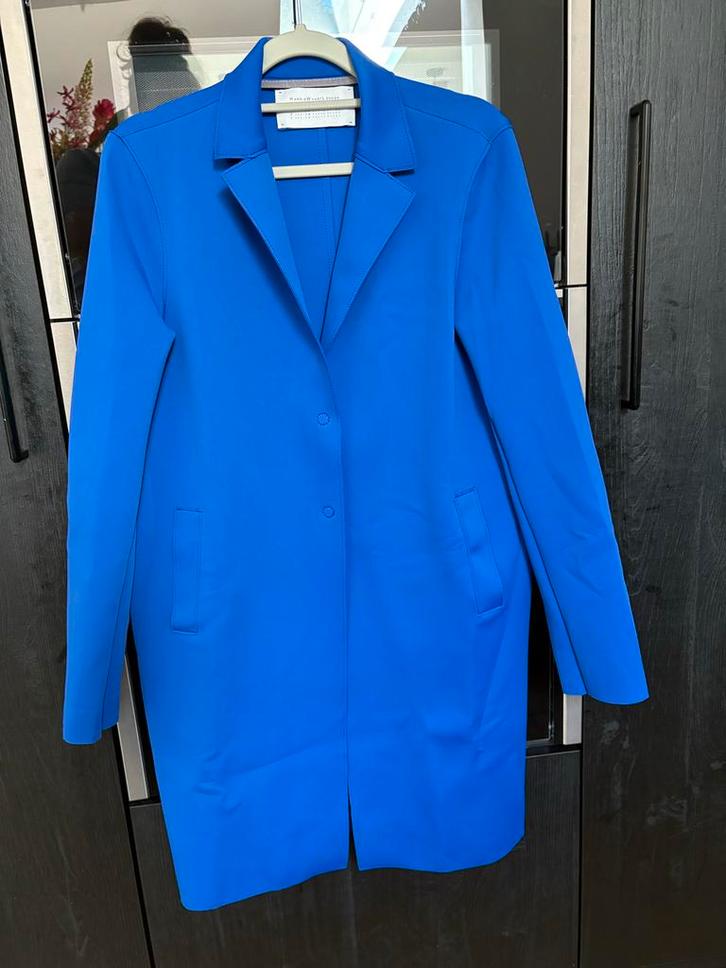 Harris Wharf Mantel Koningsblauw - Maat 38/40, Kleding | Dames, Jassen | Winter, Zo goed als nieuw, Maat 38/40 (M), Blauw, Ophalen of Verzenden