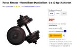 Dumbell set combined 20 kg, Sport en Fitness, Fitnessmaterialen, Ophalen, Gebruikt, Dumbbell