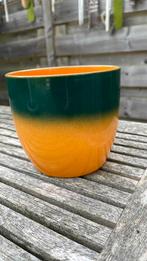 Bloempot retro kleuren, Rond, Ophalen of Verzenden, Zo goed als nieuw, Aardewerk