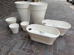 Elho urban loft bloempotten buiten/binnen, Tuin en Terras, Bloempotten, Kunststof, Rond, Zo goed als nieuw, Tuin