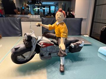 Kuifje op Motor - Beeldje beschikbaar voor biedingen