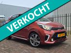 Kia Picanto 1.2 GT-Line Airco-Navi-Camera-Carplay-Vol Leer, Auto's, Voorwielaandrijving, Gebruikt, Zwart, Bedrijf