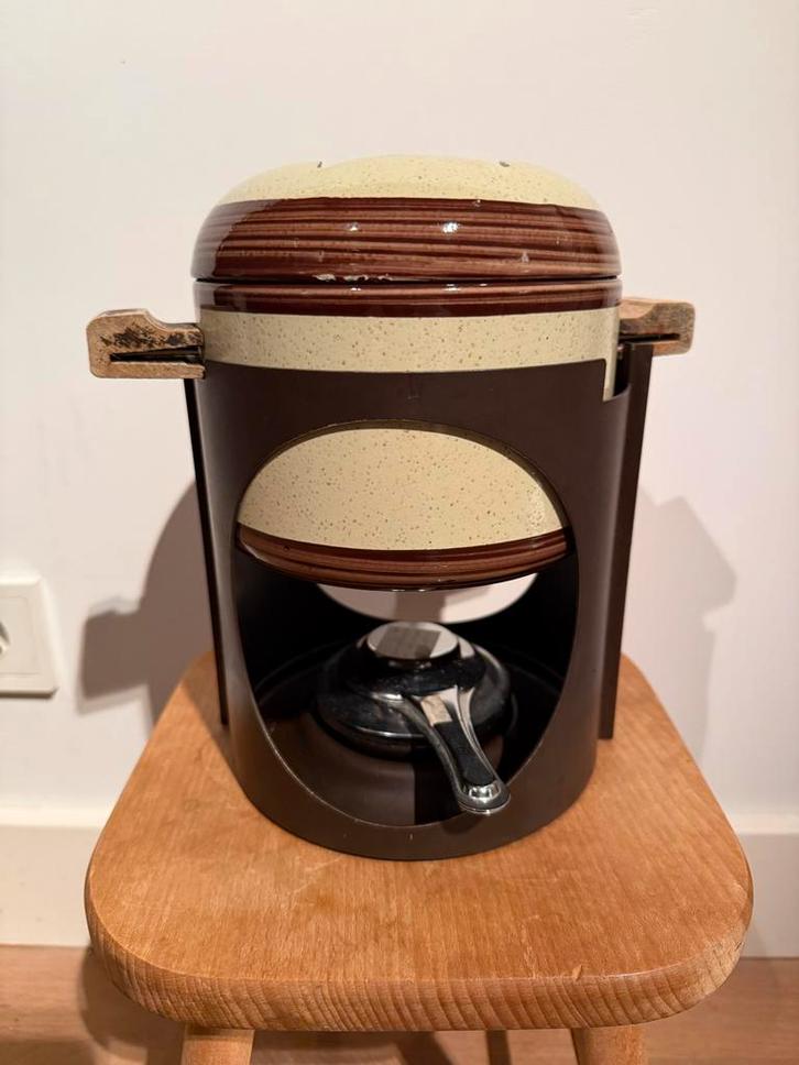 Vintage Vleesfondueset Compleet, Witgoed en Apparatuur, Fonduesets, Gebruikt, Fondueset, Brander, Ophalen