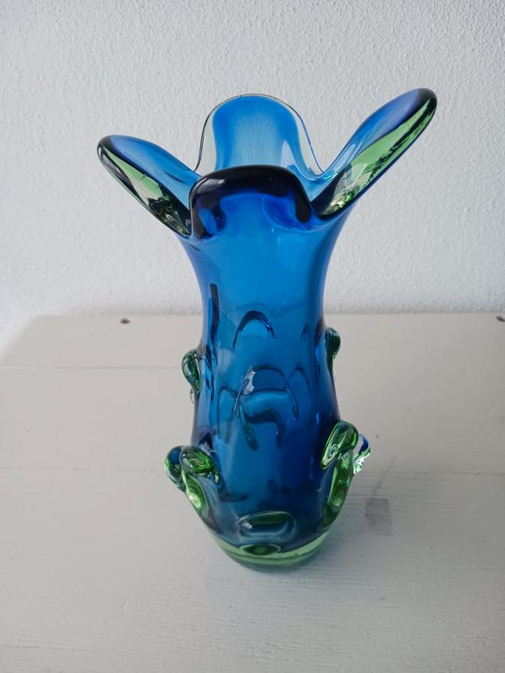Jan Beranek vaas, Tsjechië, 1960-1970, blauw/groen, Antiek en Kunst, Antiek | Vazen, Ophalen of Verzenden