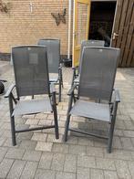 4 inklapbare tuinstoelen, Tuin en Terras, Tuinstoelen, Ophalen, Gebruikt, Textileen, Inklapbaar
