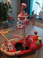 Houten Sinterklaasboot met Gehaakte Poppetjes, Ophalen of Verzenden, Gebruikt, Groter dan 1:32, Overige merken