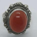 Antieke Zilveren Ring met Carneool, Ophalen of Verzenden, Zilver
