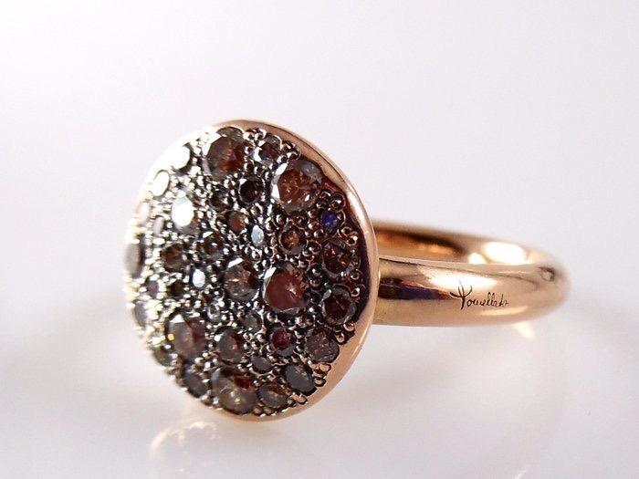 POMELLATO SABBIA ring 0.68 crt, Sieraden, Tassen en Uiterlijk, Ringen, Zo goed als nieuw, Dame, Kleiner dan 17, Goud, Goud, Met edelsteen