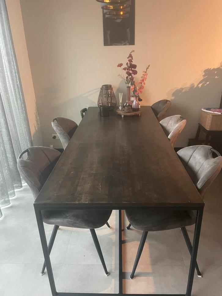 Mooie Eettafel, Huis en Inrichting, Tafels | Eettafels, Gebruikt, 50 tot 100 cm, 200 cm of meer, Vijf personen of meer, Rechthoekig