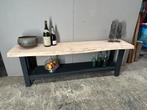 Sidetable wandtafel uniek boomstamblad, Huis en Inrichting, Tafels | Sidetables, Ophalen, Manus, 200 cm of meer, Manus