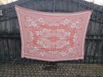 Vintage wollen deken met bloemmotief, Gebruikt, 100 tot 150 cm, Vintage, Ophalen of Verzenden
