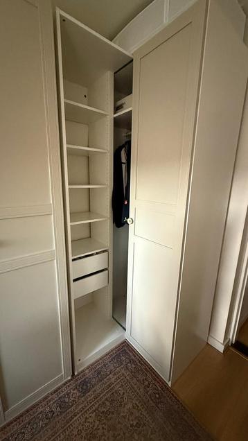 Ikea pax kast aanbouwdeel hoek incl extra planken/lades - afbeelding 3