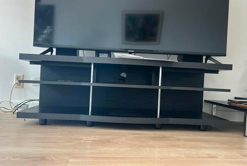 Open zwart televisiemeubel, Huis en Inrichting, Kasten | Televisiemeubels, Zo goed als nieuw, Minder dan 100 cm, 100 tot 150 cm
